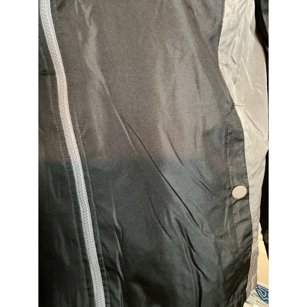 Whales Tail Boys‎ Jacket L Black Grey Fleece Lined Water Wind Resistant NWT